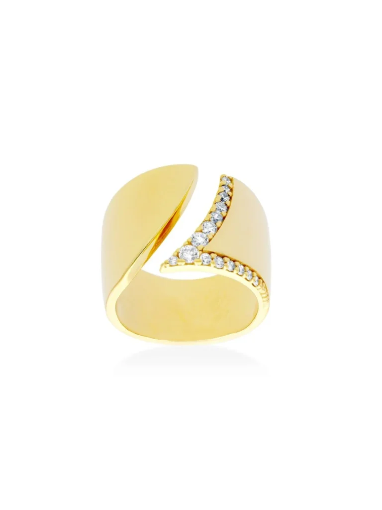 Anillo Marina García abierto plata y circonitas - 91184SD