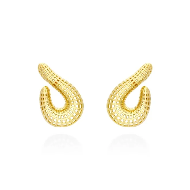 Pendientes Marina García trepadores Tweed plata - 91235PD