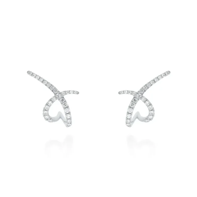 Pendientes Marina García oro y diamantes trepadores - A2884P