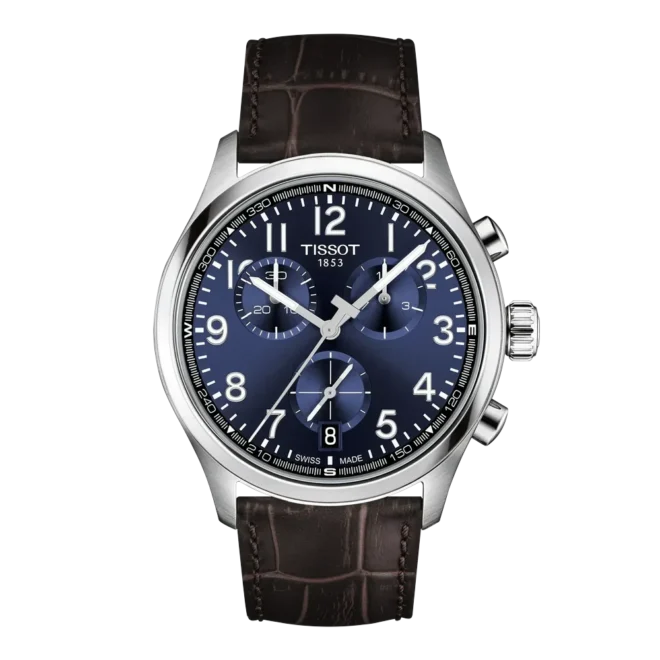 Reloj Tissot Chrono L 42 mm azul cuero marrón - T1164171604200