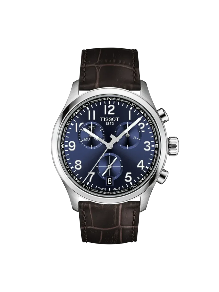 Reloj Tissot Chrono L 42 mm azul cuero marrón - T1164171604200