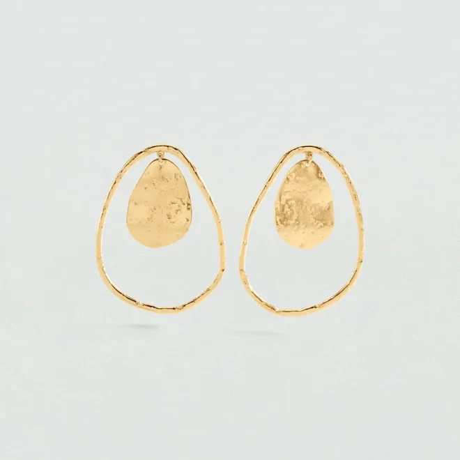 Pendientes largos Agatha Calma dorado - 02380797-157-TU
