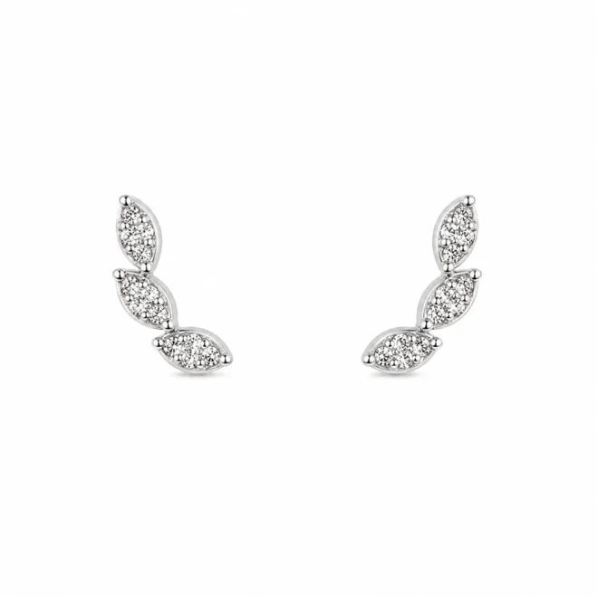 Pendientes novia trepadores con brillantes