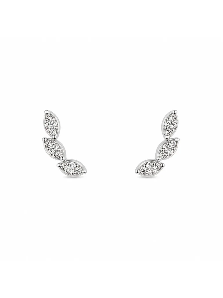Pendientes novia trepadores con brillantes
