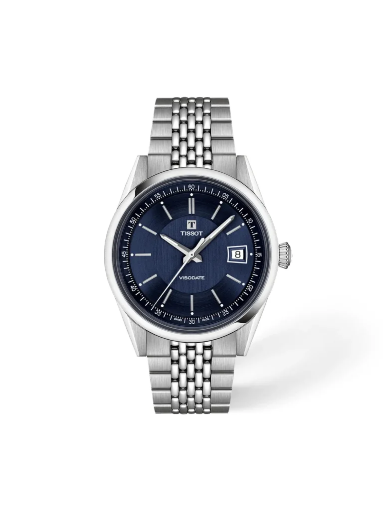Reloj Tissot Visodate automático 39 mm azul - T1574071104100