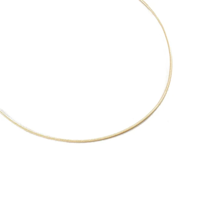 Collar corto Agatha cadena rígida serpiente dorado - 02680215-157-TU