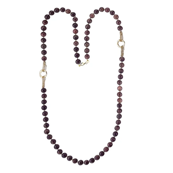Collar Pedro Durán Cascais ojo de buey y cadena de plata dorada - 00513799