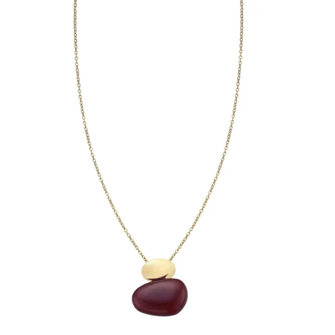 Colgante Pedro Durán Muxía cornalina plata dorada - 00514469