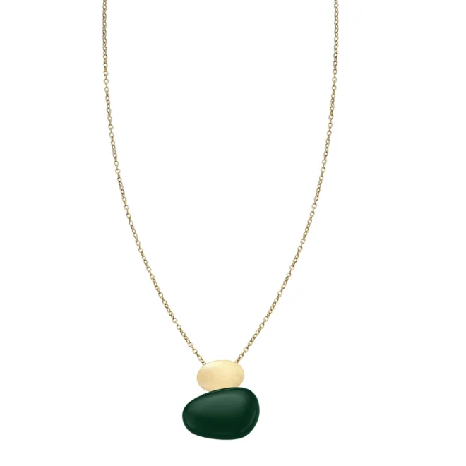 Colgante Pedro Durán Muxía aventurina verde plata dorada - 00514476