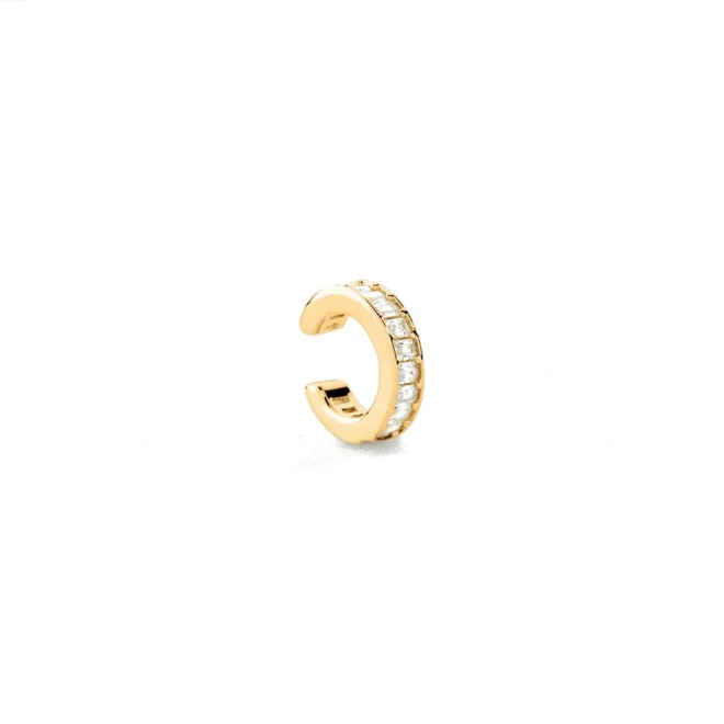 Ear cuff Agatha Lucky circonitas baguette cristal dorado - 02380828-137-TU