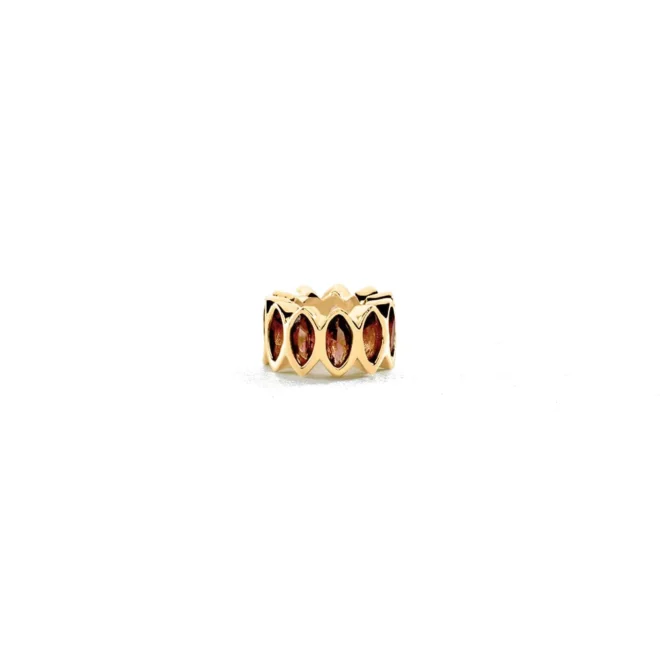 Colgante Agatha Lucky donut circonitas navette burdeos dorado - 02880399-473-TU