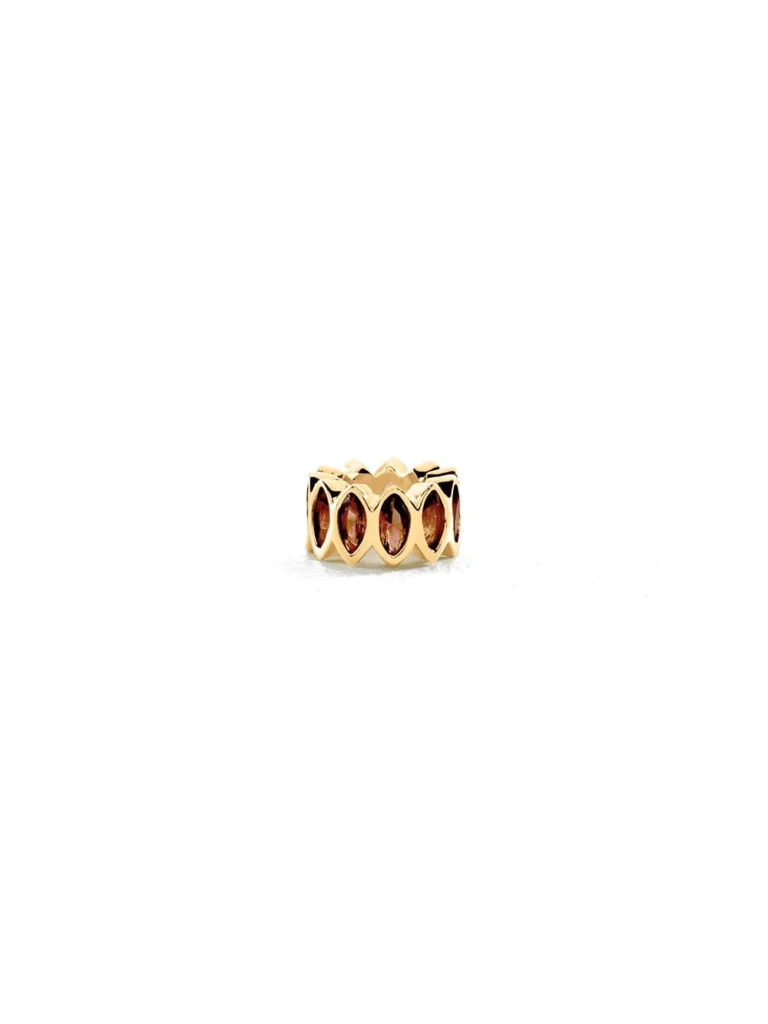 Colgante Agatha Lucky donut circonitas navette burdeos dorado - 02880399-473-TU