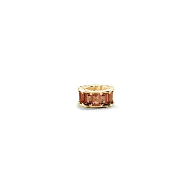 Colgante Agatha Lucky donut circonitas baguette burdeos dorado - 02880400-473-TU