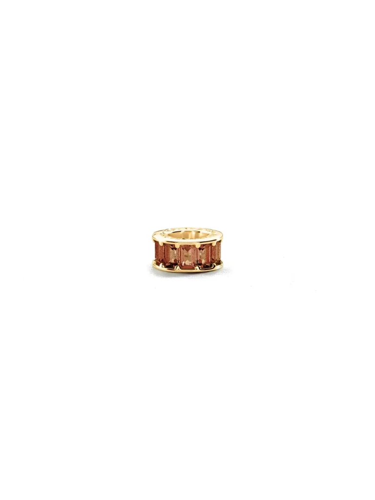 Colgante Agatha Lucky donut circonitas baguette burdeos dorado - 02880400-473-TU