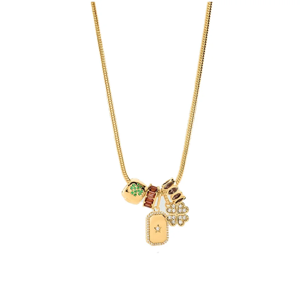 Colgante Agatha Lucky donut circonitas baguette burdeos dorado - 02880400-473-TU - Imagen 5