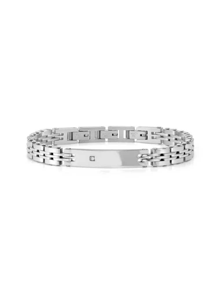 Pulsera Nomination Virtus Code placa y diamante acero - 133103/038