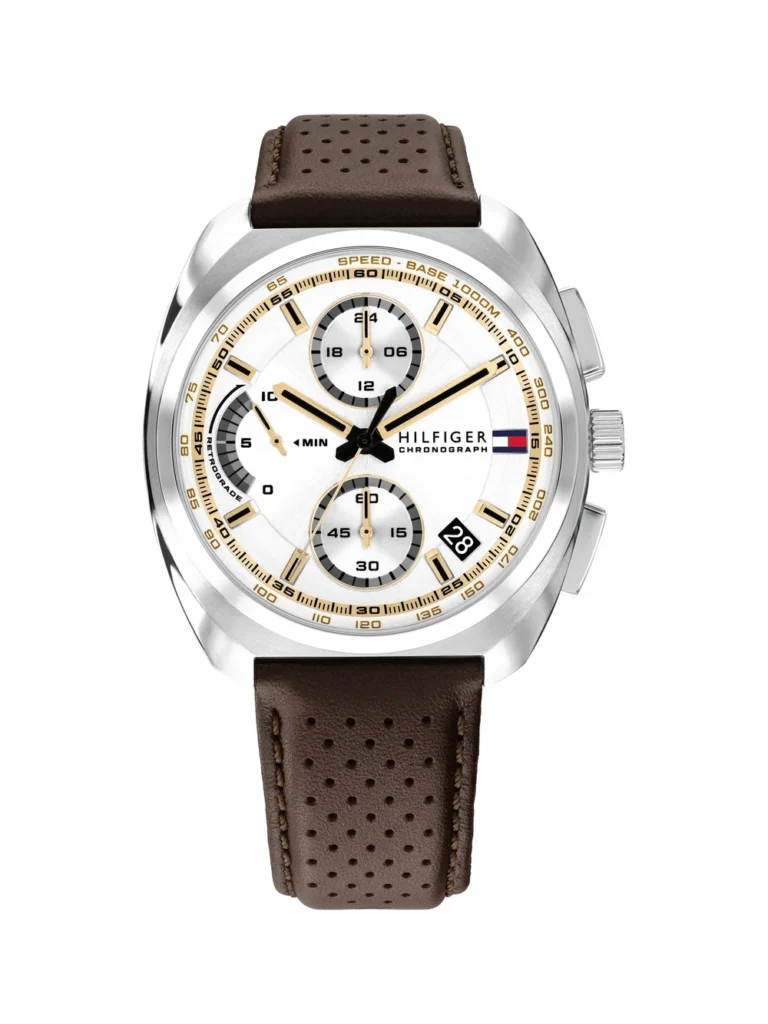 Reloj Tommy Hilfiger Cole cronógrafo correa de piel marrón 41mm - 1792270