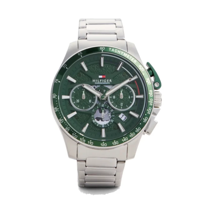 Reloj Tommy Hilfiger cronógrafo acero esfera verde 44mm - 1792293