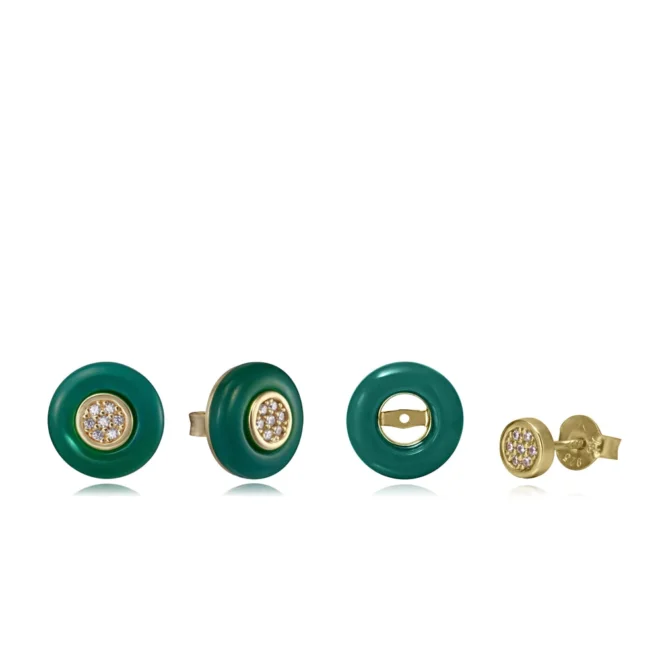 Pendientes Viceroy plata de primera ley baño de oro dos partes desmontables - 2380E100-42