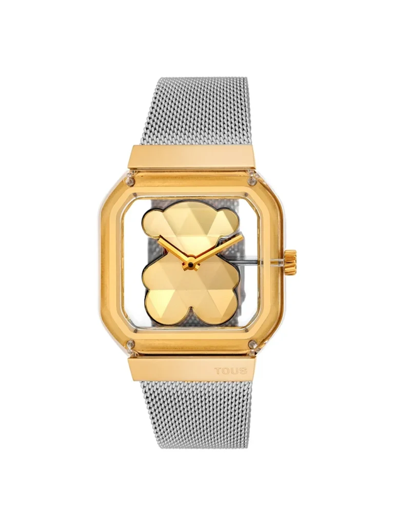 Reloj analógico TOUS D-Bear Party brazalete de acero y acero dorado - 3000143500