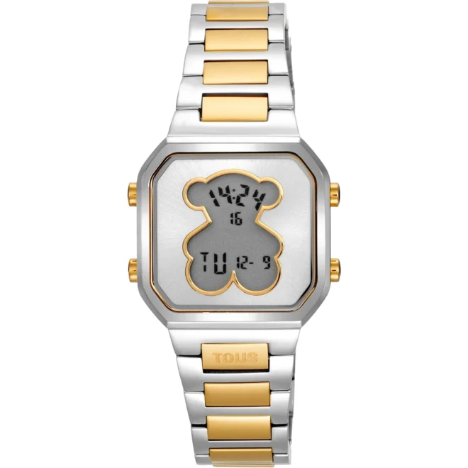 Reloj TOUS D-Bear Mini digital plateado y dorado - 3000148300