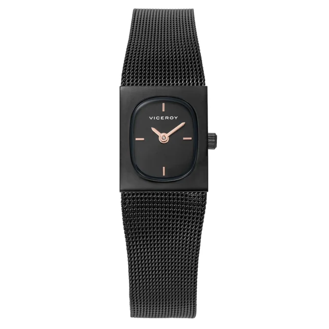 Reloj Viceroy mujer acero IP negro malla milanesa - 401354-57