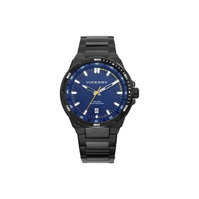 Reloj Viceroy hombre acero negro esfera azul 40mm - 46863-37
