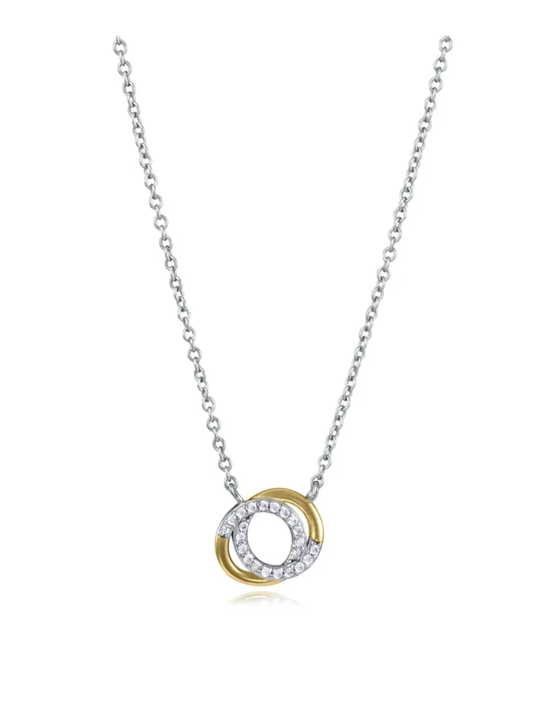 Collar Viceroy plata de primera ley baño de rodio y oro colgante circonitas - 9171C100-30
