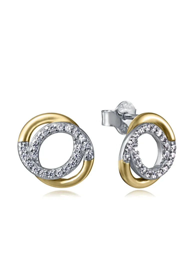 Pendientes Viceroy plata de primera ley baño de rodio y oro circonitas - 9171E100-30