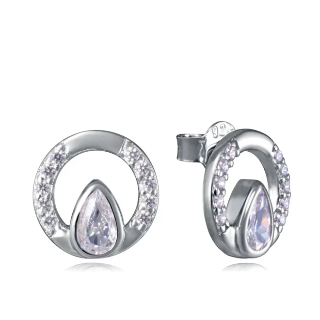Pendientes Viceroy plata de primera ley baño de rodio circonitas - 9173E000-30