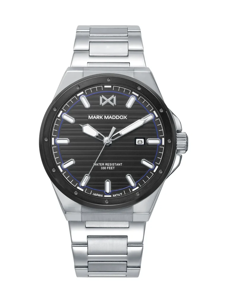 Reloj Mark Maddox hombre acero bitono IP negro esfera negra 41mm - HM0158-57