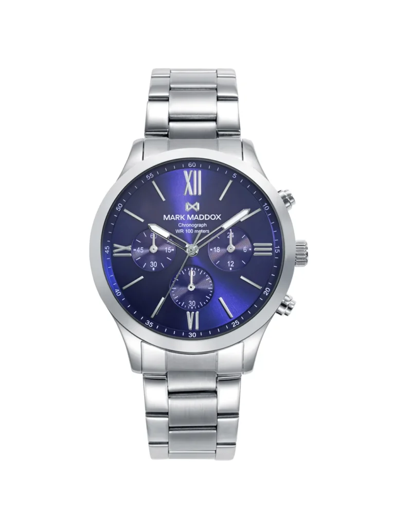 Reloj Mark Maddox hombre cronógrafo acero esfera azul 41mm - HM1019-33