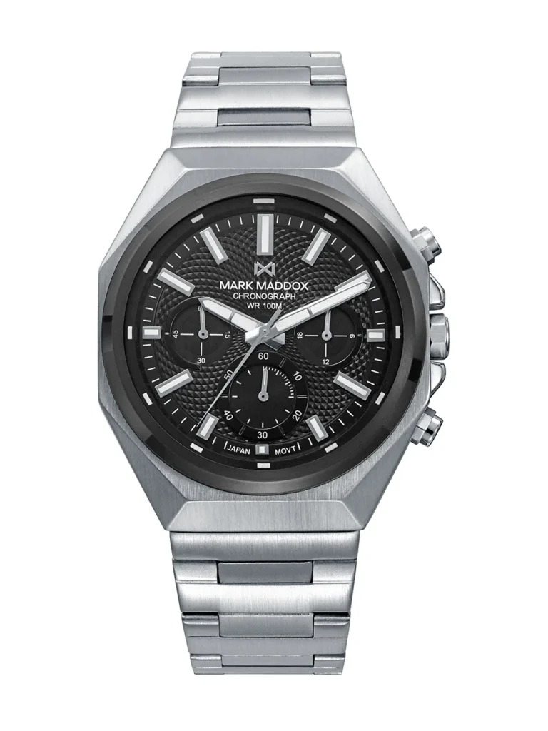 Reloj Mark Maddox hombre cronógrafo acero bitono IP negro 41mm - HM1038-57