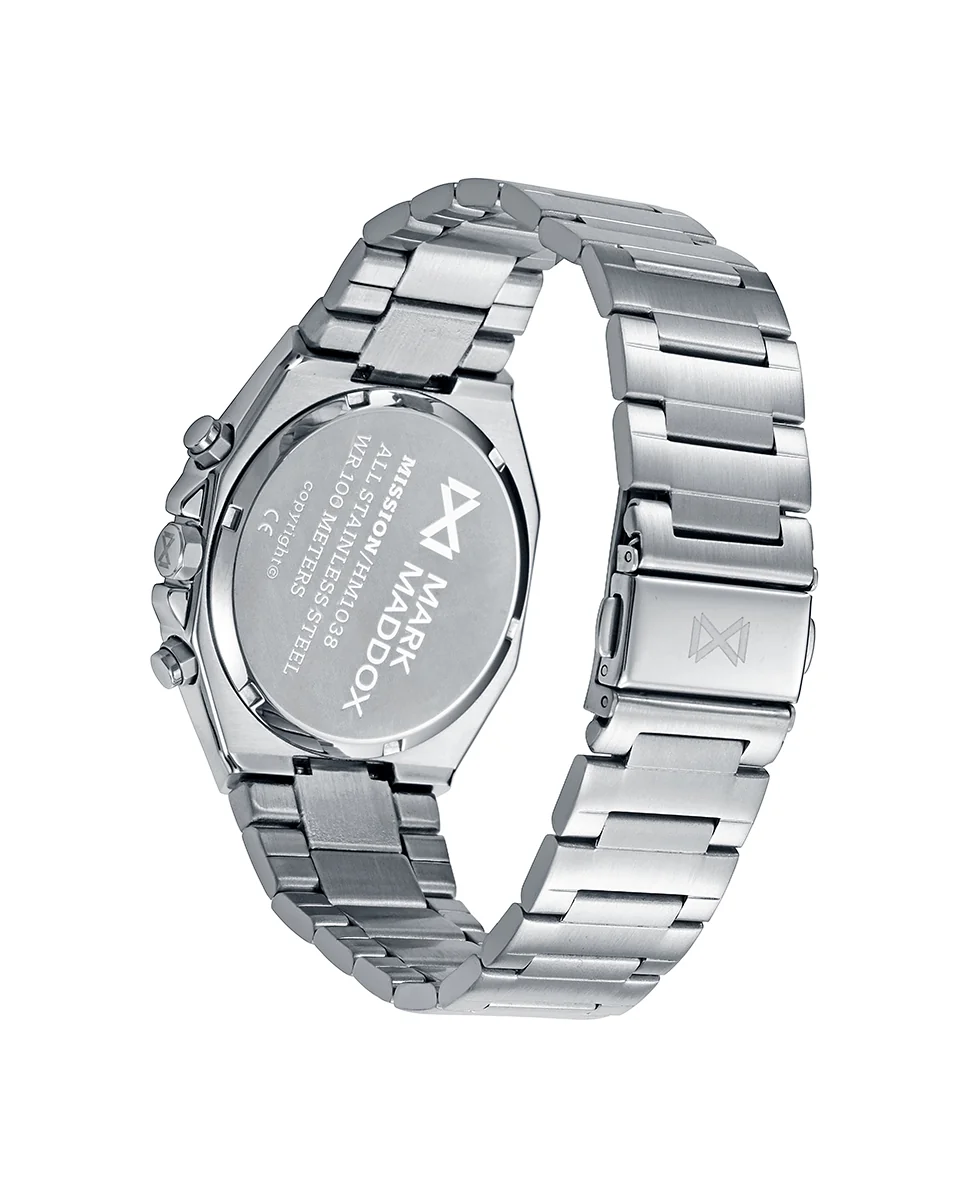 Reloj Mark Maddox hombre cronógrafo acero bitono IP negro 41mm - HM1038-57 - Imagen 2