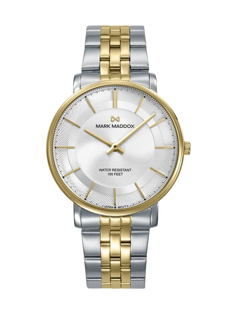 Reloj Mark Maddox hombre acero bitono IP dorado esfera plata 40mm - HM1041-87