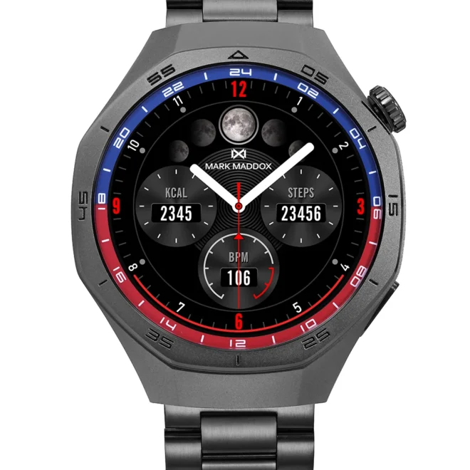 Smartwatch Mark Maddox Smart Now hombre brazalete acero IP negro 47mm - HS2009-50