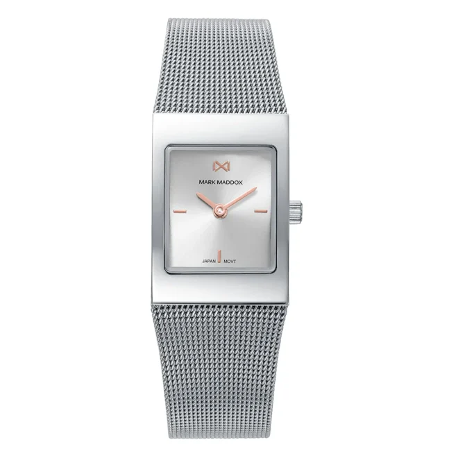 Reloj Mark Maddox mujer malla milanesa acero esfera plata - MM0145-87