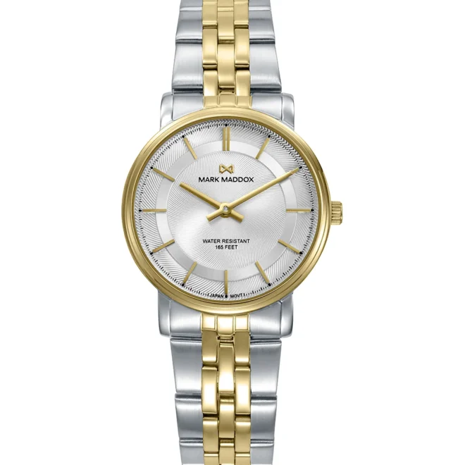 Reloj Mark Maddox mujer acero bitono IP dorado esfera plata 31mm - MM1042-87