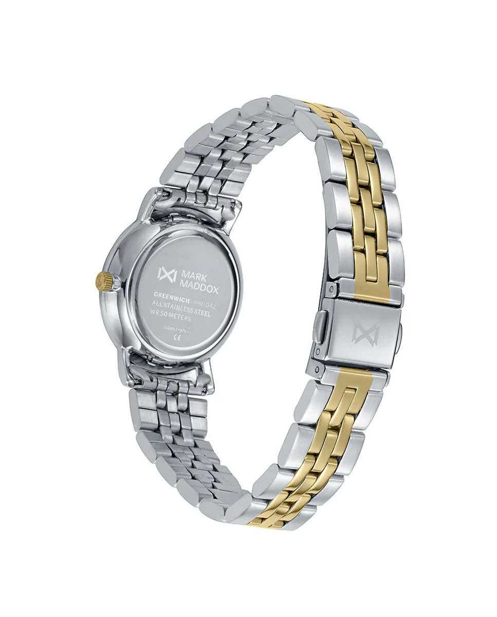 Reloj Mark Maddox mujer acero bitono IP dorado esfera plata 31mm - MM1042-87 - Imagen 2