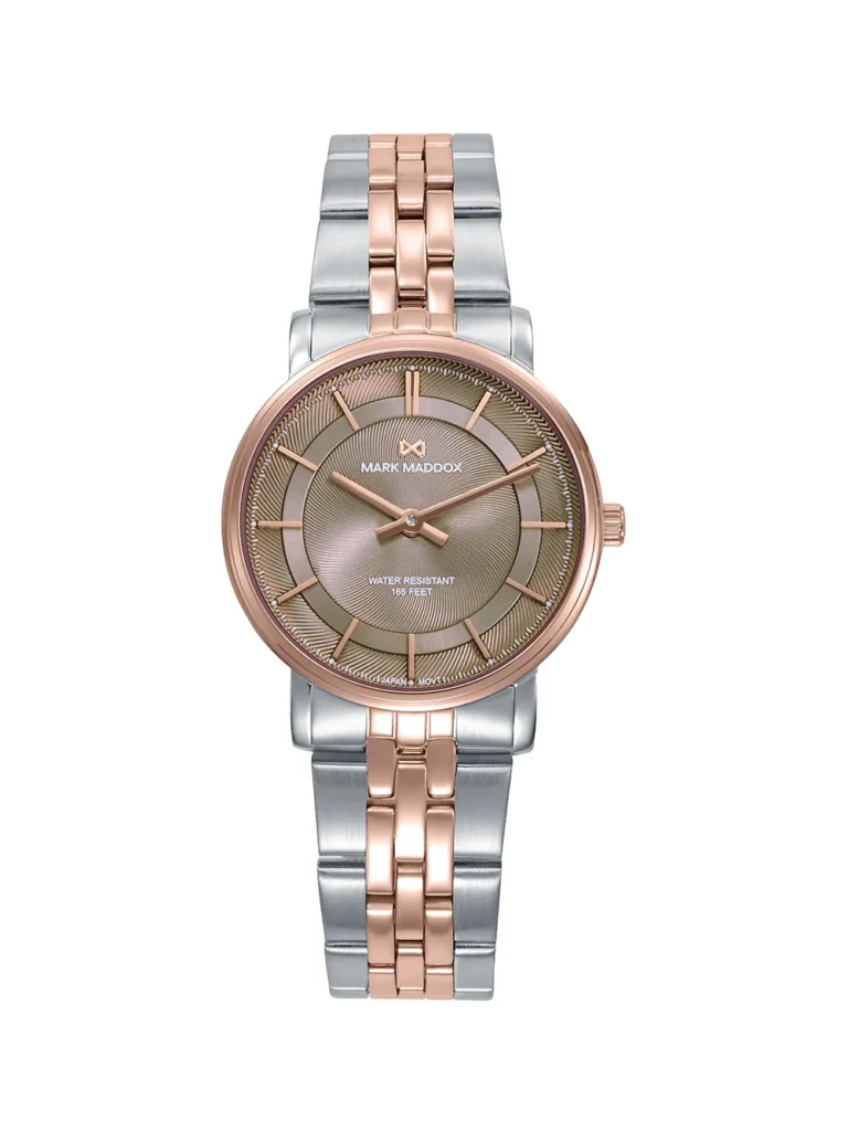 Reloj Mark Maddox mujer acero bitono IP rosa esfera gris 31mm - MM1042-97