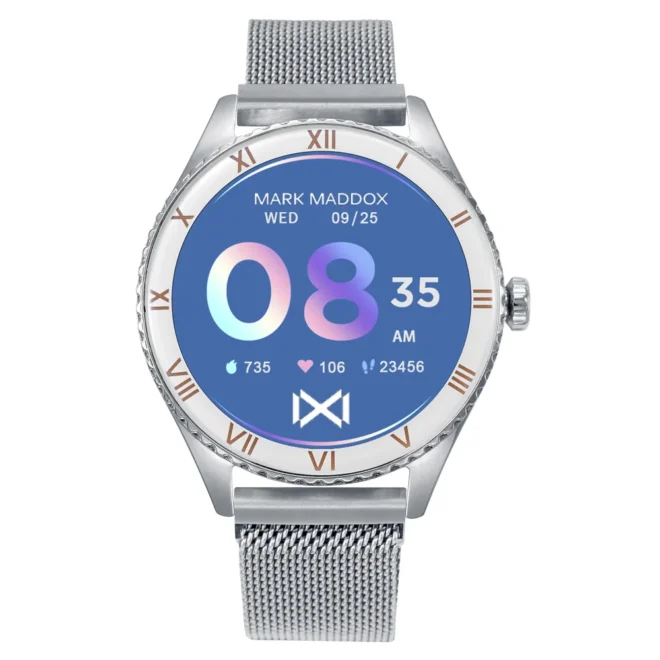 Smartwatch Mark Maddox Smart Now mujer malla milanesa plateado 39,8mm - MS2001-10