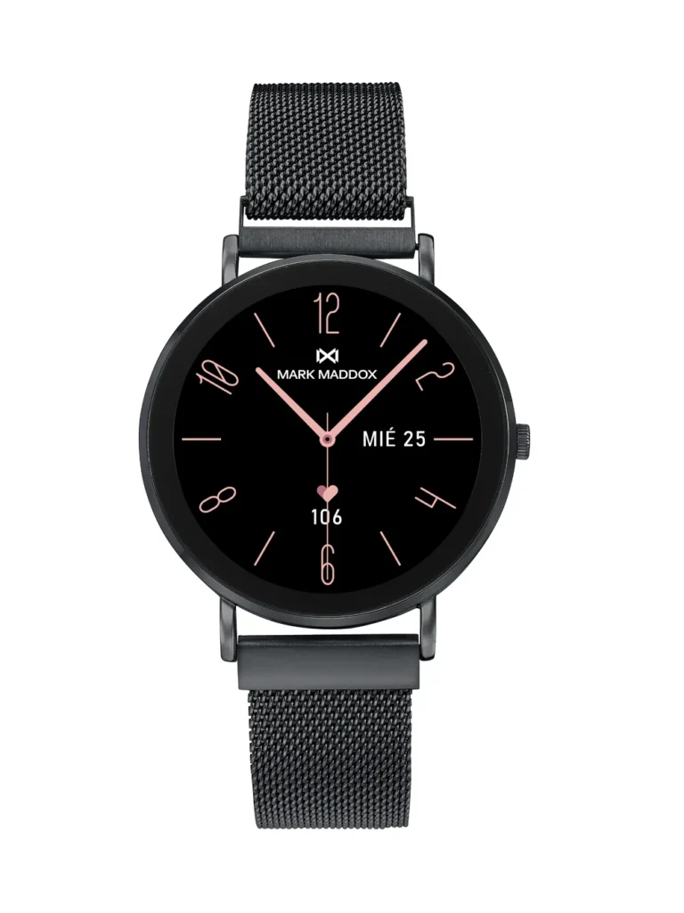 Smartwatch Mark Maddox Smart Now mujer malla milanesa IP negro 41mm - MS2002-50