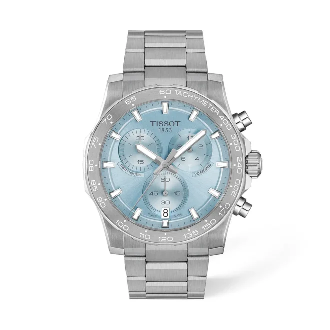 Reloj Tissot Supersport Chrono 42mm esfera azul hielo - T1254171135100