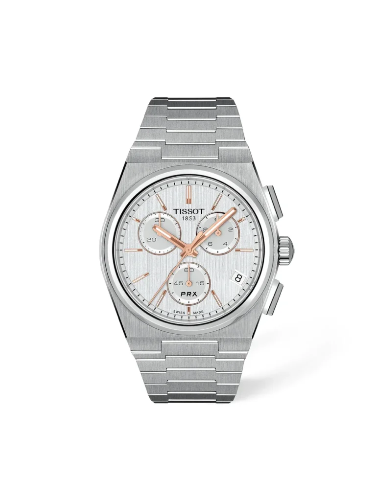 Reloj Tissot PRX Chrono 41mm esfera plata - T1374171103100